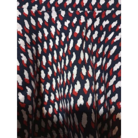 Anthropologie Shirt Ladies Small Eri and Ali Peplum‎ Sleeveless Navy Red - Picture 4 of 7